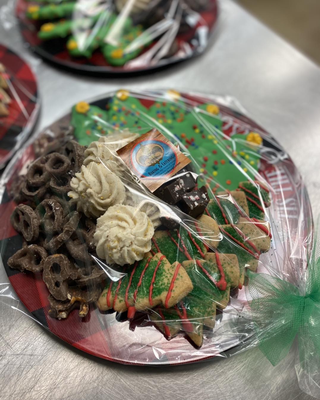Christmas cookies on platter